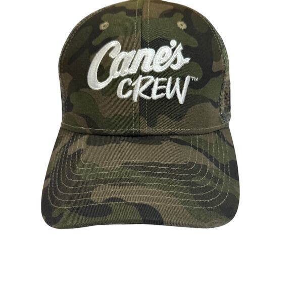 Raising Cane’s Crew Camo Trucker Hat Snapback One Love Mesh Cap Employee Promo - Picture 1 of 6